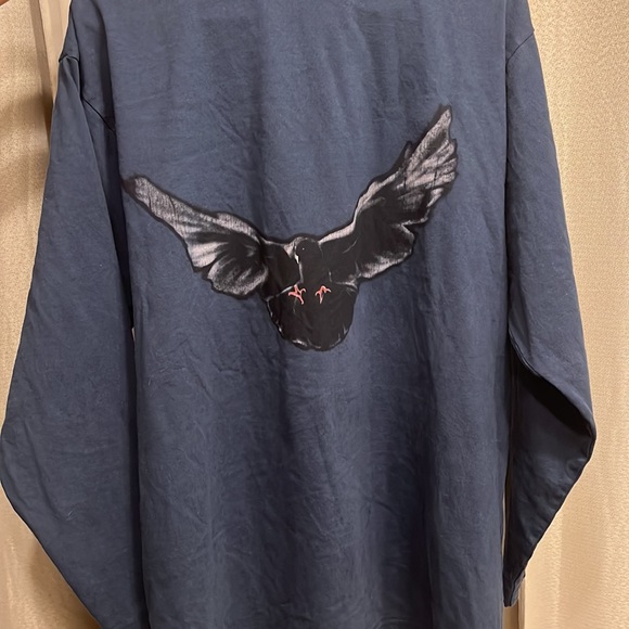 Gap Yeezy Balenciaga blue dove long sleeve tee men size XS. - Picture 1 of 4